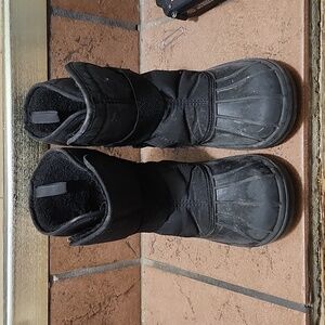 ❄️Place Cold Weather Waterproof Unisex Little Kid boots; Black, Size: 12